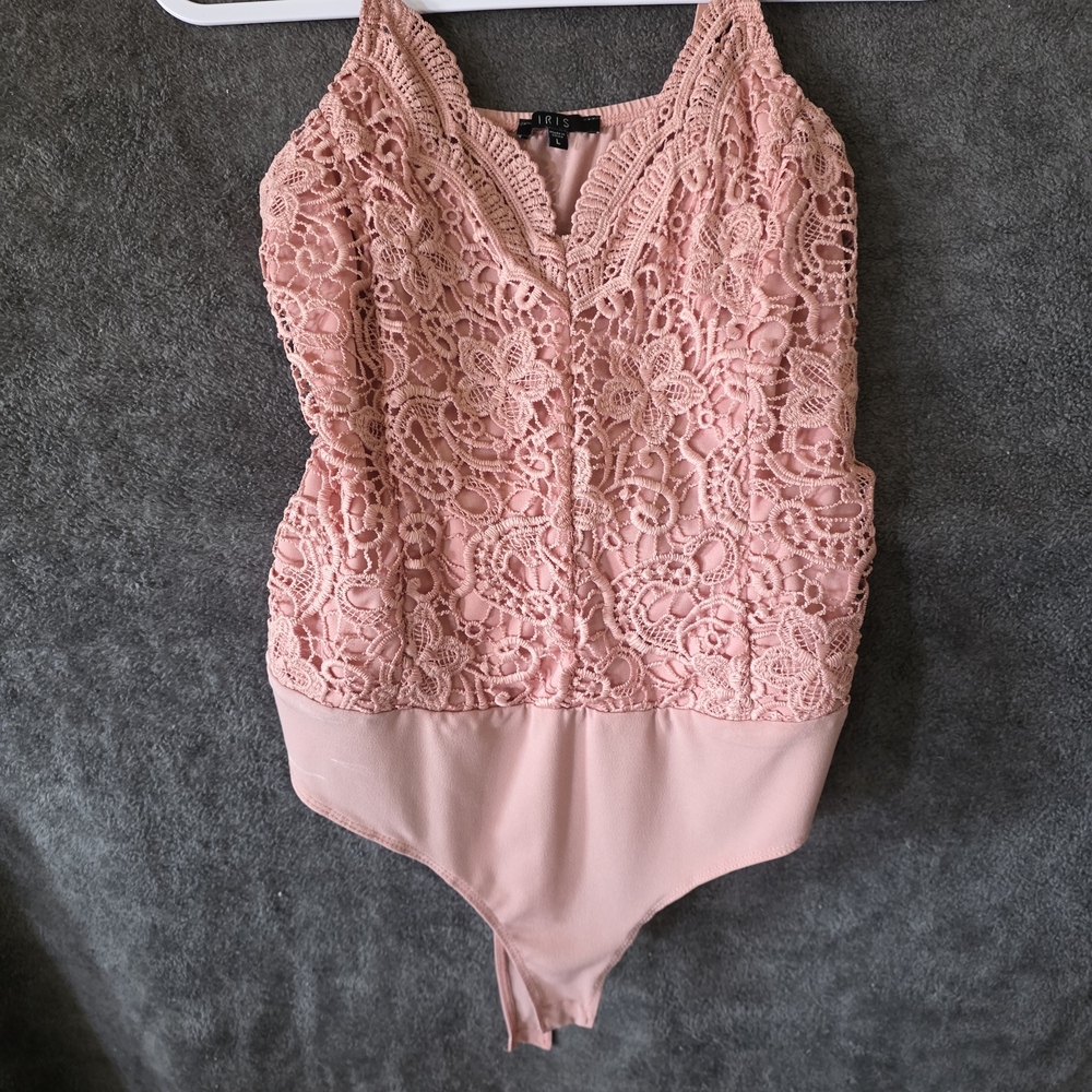 Pink Lace Bodysuit